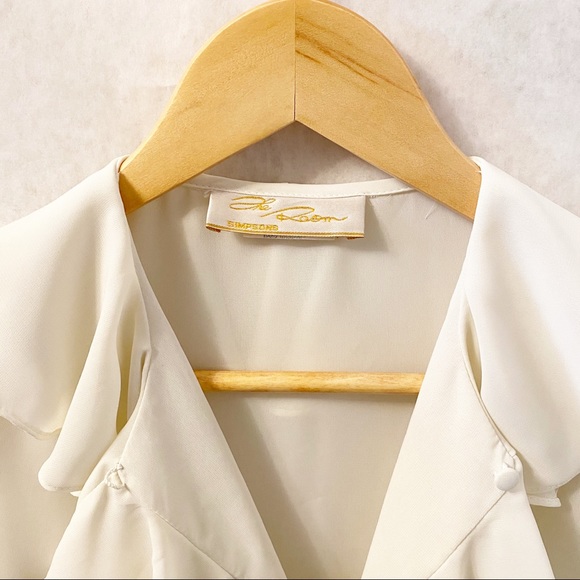 VINTAGE - THE ROOM SHEER RUFFLE BLOUSE - Picture 5 of 8